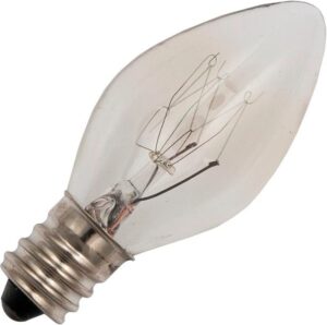 8x Schiefer Standaard Gloeilamp E12 - 7.5W - Warm wit (2700K) - 30 lumen - 1 jaar - Dimbaar - Voordeelverpakking