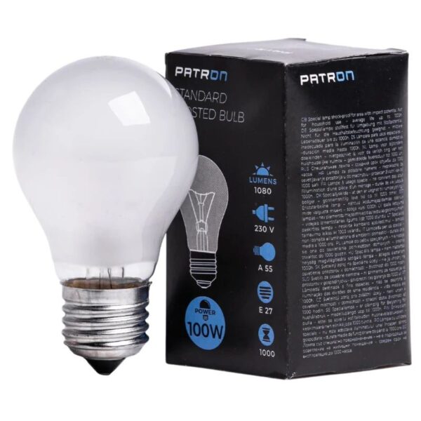 393636_mw_800_mh_800-4.jpg Patron E27 Gloeilamp | 100W 2700K 1080Lm Mat | Dimbaar