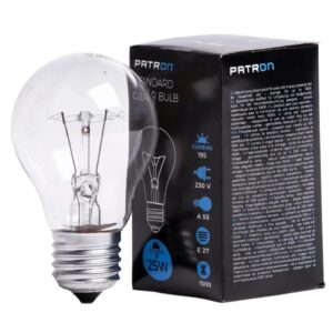 393667_mw_800_mh_800-2.jpg Patron Peer Gloeilamp E27 - 25W - Warm wit (2700K) - 195 lumen - 1 jaar - Dimbaar