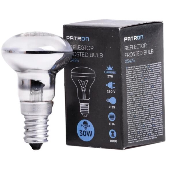 Patron Gloeilamp E14 - 30W - Warm wit (2700K) - 1 jaar - Dimbaar