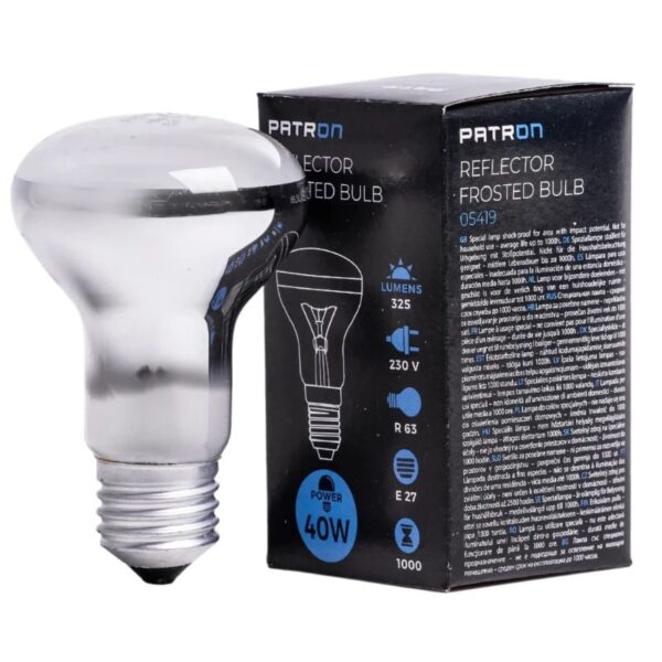 393684_mw_800_mh_800-1.jpg Patron E27 R63 Reflector Gloeilamp | 40W 2700K Mat | Dimbaar