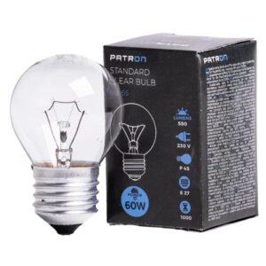 Patron Gloeilamp E27 - 60W - Warm wit (2700K) - 550 lumen - 1 jaar - Dimbaar