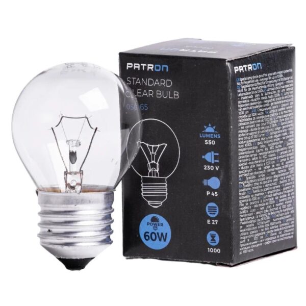 Patron Gloeilamp E27 - 60W - Warm wit (2700K) - 550 lumen - 1 jaar - Dimbaar