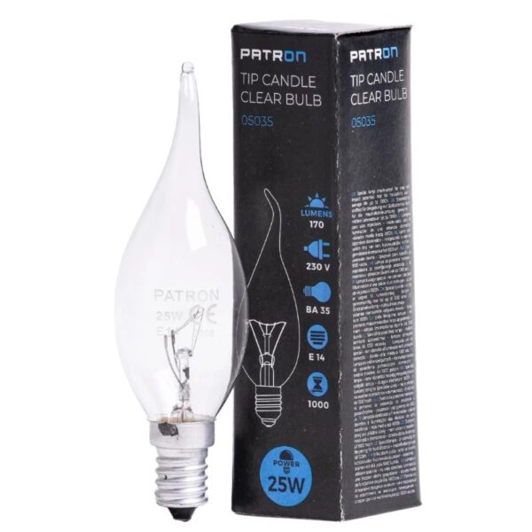 393782_mw_800_mh_800-2.jpg Patron E14 Tip Kaars Gloeilamp | 25W 2700K 170Lm | Dimbaar