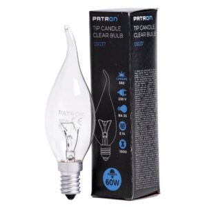 Patron E14 Tip Kaars Gloeilamp | 60W 2700K 550Lm | Dimbaar