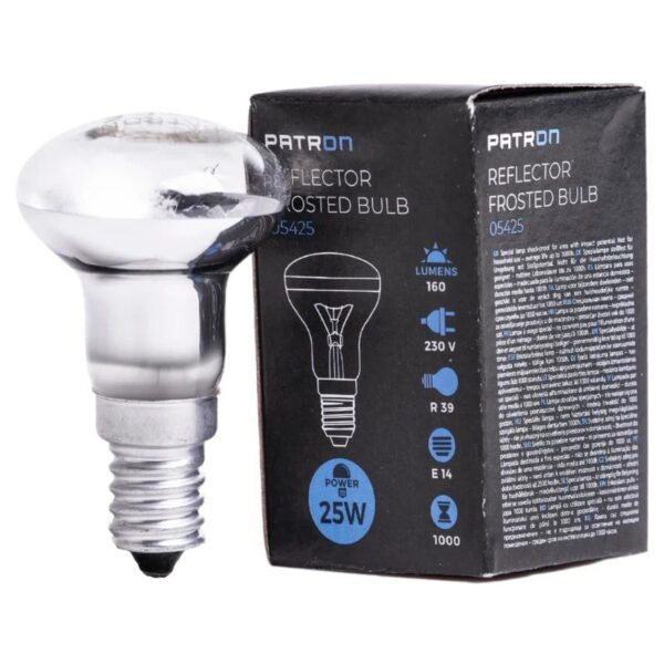 393809_mw_800_mh_800-1.jpg Patron E14 R39 Reflector Gloeilamp | 25W 2700K Mat | Dimbaar