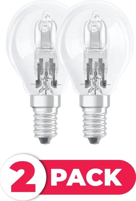 550x813.jpg Neolux Kogel Halogeenlamp E14 - 60W - Warm wit licht (2700K) - 255 lumen - 1 jaar - Dimbaar - 2 pack