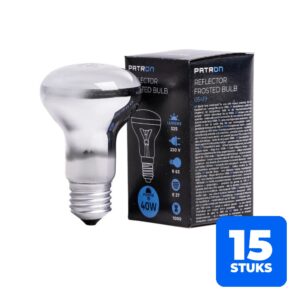 6153128810861-15x-patron-e27-r63-reflector-gloeilamp-40w-2700k-mat-dimbaar 15x Patron E27 R63 Reflector Gloeilamp | 40W 2700K Mat | Dimbaar