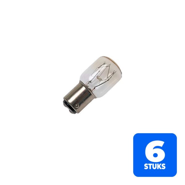 6153135260277-6x-schiefer-ba15d-buis-gloeilamp-25w-2700k-140lm-230v-240v-dimbaar 6x Schiefer BA15d Buis Gloeilamp | 25W 2700K 140lm 230V/240V | Dimbaar