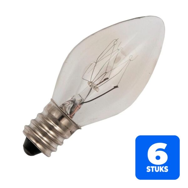 6153136558564-6x-schiefer-e12-kaars-gloeilamp-10w-2700k-50lm-220v-240v-dimbaar 6x Schiefer E12 Kaars Gloeilamp | 10W 2700K 50lm 220V/240V | Dimbaar