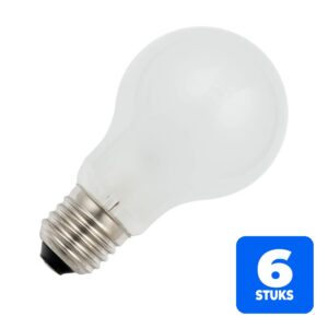 6153138342321-6x-schiefer-e27-gloeilamp-60w-2700k-810lm-42v-mat-dimbaar 6x Schiefer E27 Gloeilamp | 60W 2700K 810lm 42V Mat | Dimbaar