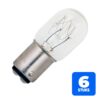 6153140144128-6x-schiefer-ba15d-buis-gloeilamp-20w-2700k-100lm-235v-dimbaar 6x Schiefer BA15d Buis Gloeilamp | 20W 2700K 100lm 235V | Dimbaar