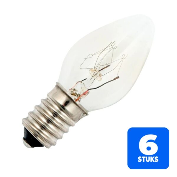 6x Schiefer E14 Kaars Gloeilamp | 7W 2700K 35lm 230V | Dimbaar
