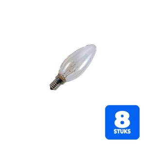 8x Schiefer E14 Kaars Gloeilamp | 15W 2700K 85lm 220V/240V | Dimbaar