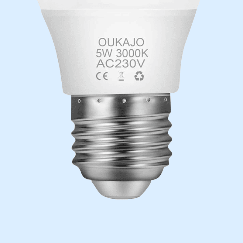 LED-lamp met specificaties toont wattage en energieverbruik.