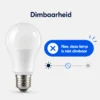 Niet-dimbare lamp herkennen bij het kiezen van verlichting