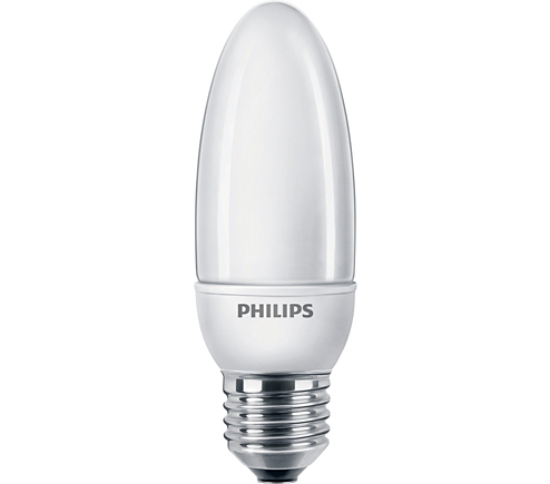softone-candle-8w-ww-e27-220-240v-1pf-6-philips.png Total Green Kaarslamp Spaarlamp E27 - 7W - Daglicht (6400K) - 420 lumen - 10 jaar - Niet Dimbaar