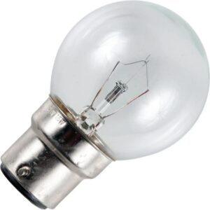 Schiefer Ba22d Kogel Gloeilamp | 15W 2700K 125lm 24V | Dimbaar