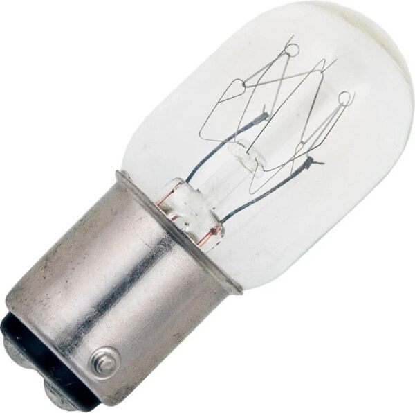 Schiefer Gloeilamp BA15D - 15W - Warm wit (2700K) - 80 lumen - 1 jaar - Dimbaar