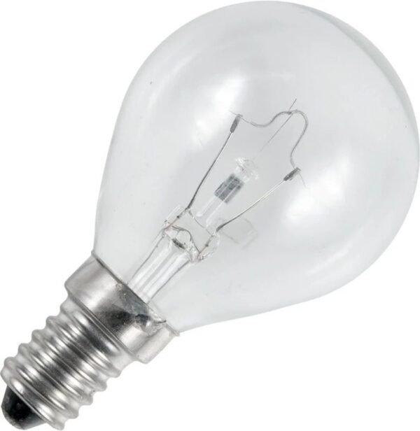 Schiefer Gloeilamp E14 - 25W - 24V - Warm wit (2700K) - 90 lumen - 1 jaar - Dimbaar