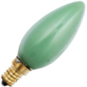 Schiefer E14 Kaars Gloeilamp | 25W Groen 30lm 230V | Dimbaar