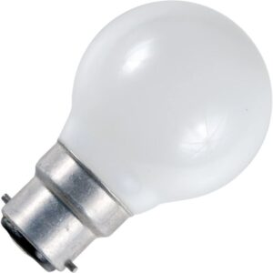 Schiefer Ba22d Globe Gloeilamp | 20W 2700K 220lm 28V Ø50mm | Opaal Dimbaar