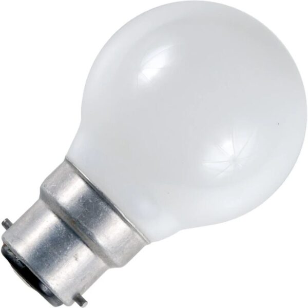 Schiefer Ba22d Globe Gloeilamp | 20W 2700K 220lm 28V Ø50mm | Opaal Dimbaar