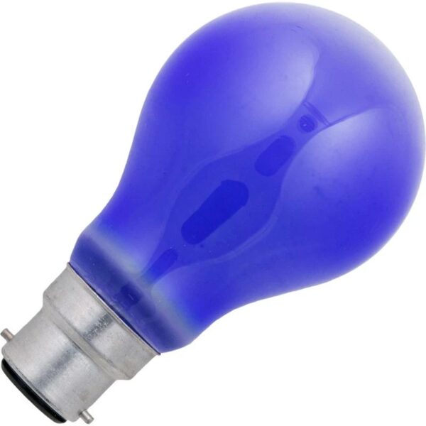Schiefer Ba22d Gloeilamp | 60W Blauw 50lm 230V | Dimbaar