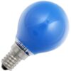 Schiefer E14 Kogel Gloeilamp | 15W Blauw 10lm 220V/240V | Dimbaar