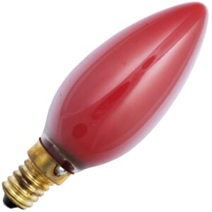 Schiefer E14 Kaars Gloeilamp | 25W Rood 100lm 230V | Dimbaar
