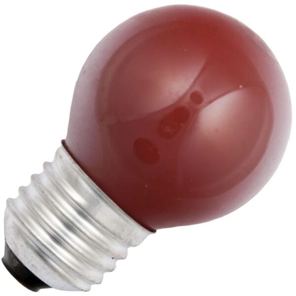 Schiefer E27 Kogel Gloeilamp | 25W Rood 220V/240V | Dimbaar