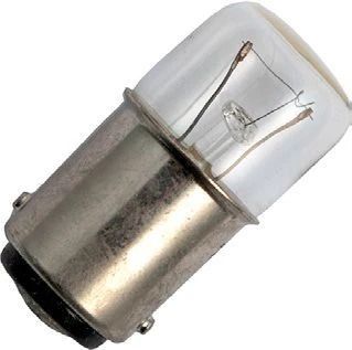 Schiefer Buis eenkneeps (eenzijdige voeding) Gloeilamp BA15D - 5W - 6V - Zeer warm wit (2500K) - 1 jaar - Dimbaar
