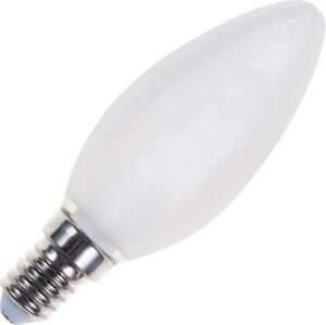 Schiefer E14 Kaars Gloeilamp | 25W 2700K 280lm 26V Mat | Dimbaar