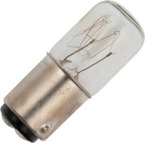 Schiefer BA15d Gloeilamp | 5W 110V 45mA 2500K | 16x45mm | 10 stuks