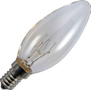 Schiefer E14 Kaars Gloeilamp | 25W 2700K 170lm 110V/130V | Dimbaar