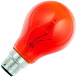 Schiefer Ba22d Gloeilamp | 60W Rood 220lm 230V | Dimbaar