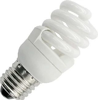 SPL Spiraal Spaarlamp E27 - 5W - Warm wit (2700K) - 290 lumen - 1 jaar - Niet Dimbaar