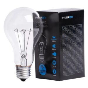 Patron Peer Gloeilamp E27 - 200W - Warm wit (2700K) - 2820 lumen - 1 jaar - Dimbaar