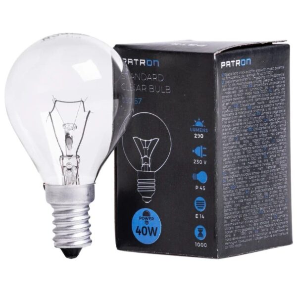 393727_mw_800_mh_800-3.jpg Patron Gloeilamp E14 - 40W - Warm wit (2700K) - 290 lumen - 1 jaar - Dimbaar