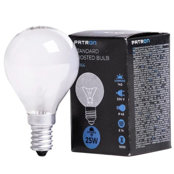 393741_mw_800_mh_800-2.jpg Patron E14 Kogel Gloeilamp | 25W 2700K 140Lm Mat | Dimbaar