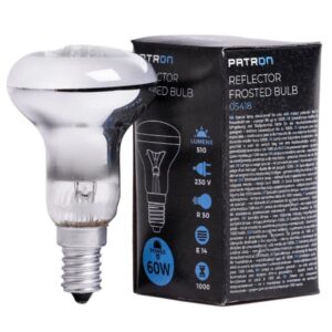 Patron Gloeilamp E14 - 60W - Warm wit (2700K) - 1 jaar - Dimbaar