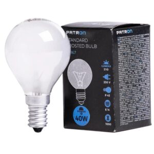 Patron Gloeilamp E14 - 40W - Warm wit (2700K) - 290 lumen - 1 jaar - Dimbaar