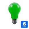 6x Schiefer E27 Gloeilamp | 11W Groen 5lm 240V | Dimbaar