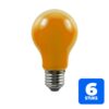 6x Schiefer E27 Gloeilamp | 11W Oranje 20lm 240V | Dimbaar