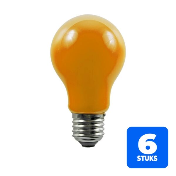 6x Schiefer E27 Gloeilamp | 11W Oranje 20lm 240V | Dimbaar