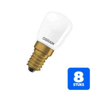 8x 100x Osram E14 Oven Buis Gloeilamp | 25W 2700K 140lm 230V | Dimbaar Mat