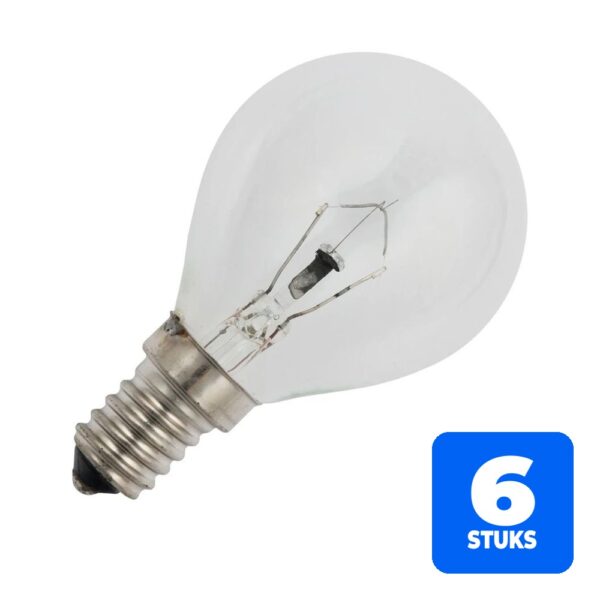6156245689631-6x-schiefer-e14-kogel-gloeilamp-5w-2700k-50lm-12v-dimbaar 6x Schiefer E14 Kogel Gloeilamp | 5W 2700K 50lm 12V | Dimbaar