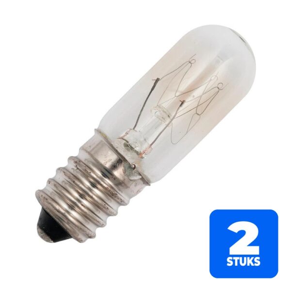 2x Schiefer E14 Gloeilamp | 15W 220V 68mA 2500K | 16x54mm | 10 stuks