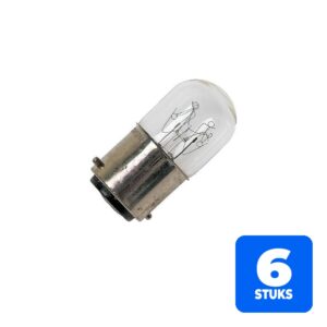 6156245988956-6x-schiefer-ba22d-buis-gloeilamp-15w-2700k-90lm-130v-dimbaar 6x Schiefer Ba22d Buis Gloeilamp | 15W 2700K 90lm 130V | Dimbaar