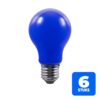 6x Schiefer E27 Gloeilamp | 11W Blauw 5lm 240V | Dimbaar